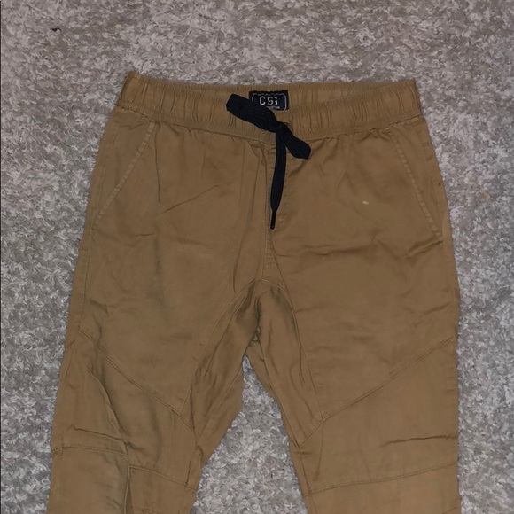 khaki colored joggers